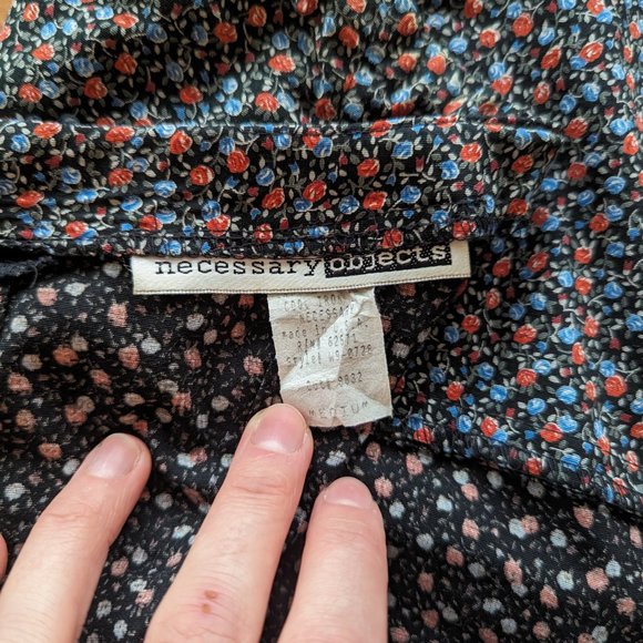 Necessary Objects y2k Vintage Strapless Disty Floral Midi Dress Size M - Picture 6 of 10